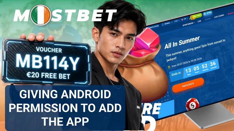 Android permission settings for installing the Mostbet APK