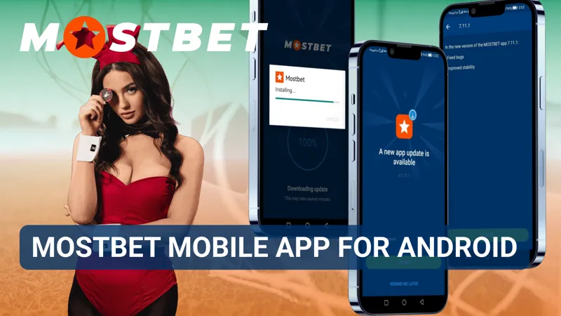 MostBet Android app running on a smartphone with quick access to betting options.