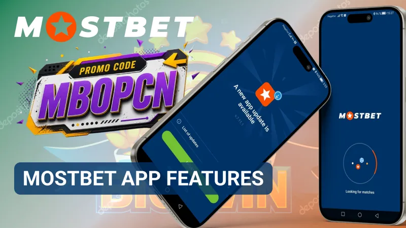 MostBet app dashboard highlighting betting tools, live events, and casino options.