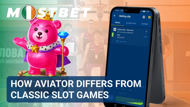 Comparison screen displaying Aviator alongside a traditional online slot interface.