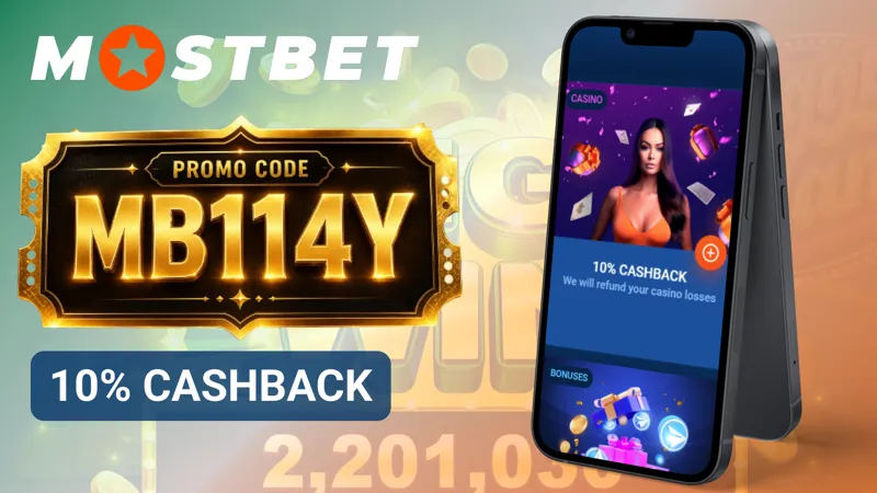 10 percent cashback promotion on Mostbet Ireland