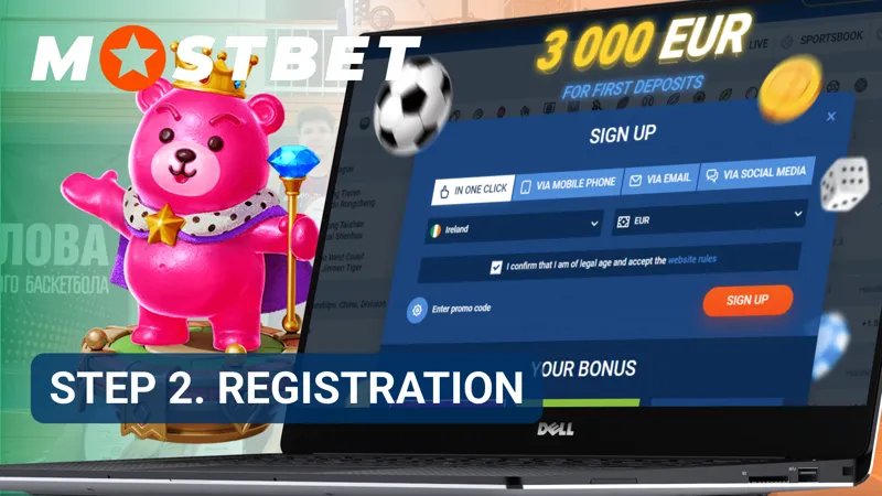 Registration form in MostBet Casino displayed during account creation on a mobile device.