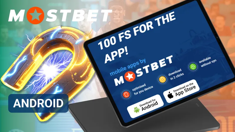 MostBet Casino Android app running on a smartphone with casino games available.