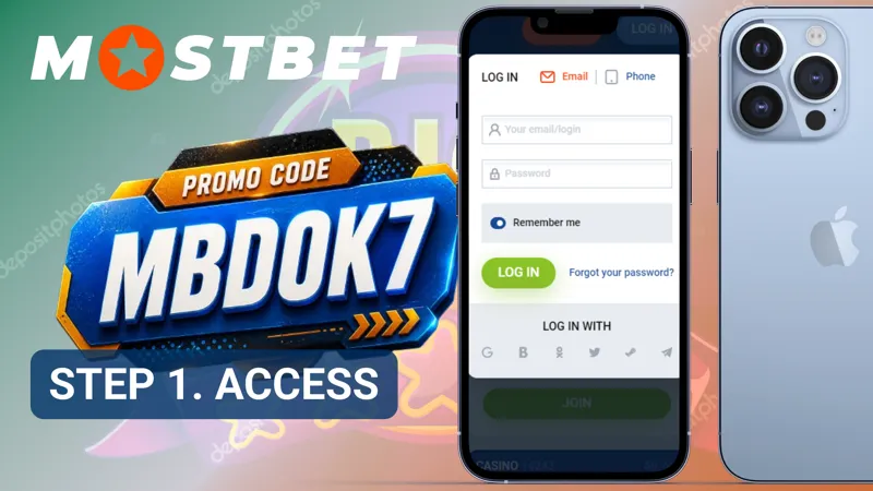 User opening the MostBet Casino platform on a smartphone to access gaming services.