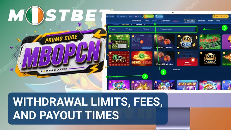 MostBet withdrawal limits fees and payout times