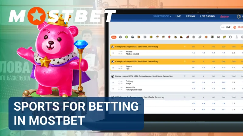 Sports betting categories available on Mostbet Ireland