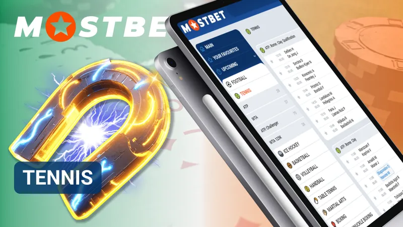 Tennis betting markets and live odds on Mostbet