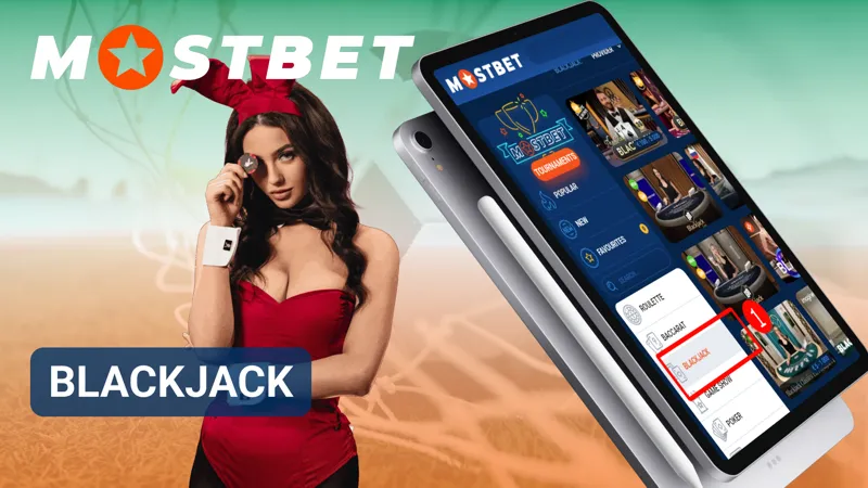 Blackjack game table available on Mostbet Ireland