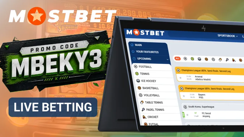 Live betting interface with real-time odds on Mostbet