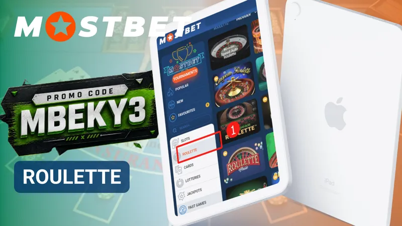 European roulette table in the Mostbet live casino