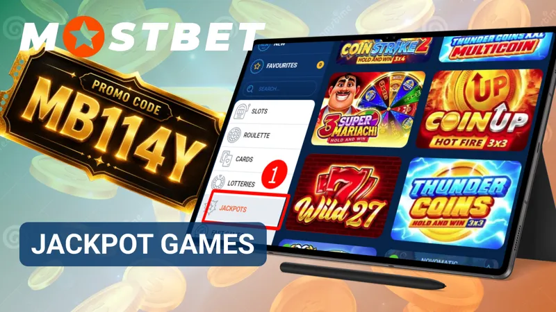 Jackpot casino games with progressive prizes on Mostbet