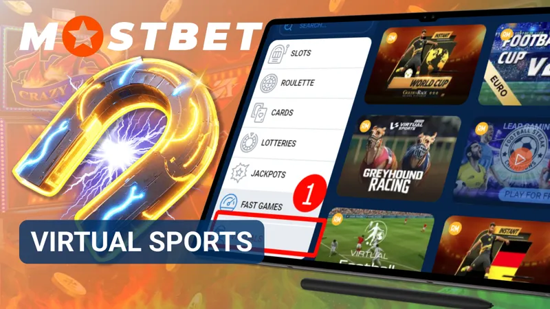 Virtual sports events and simulated matches on Mostbet