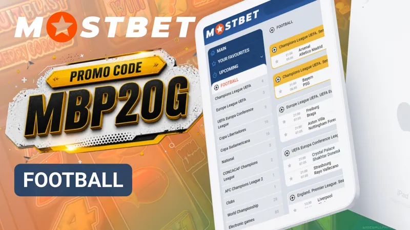 Football betting matches and odds on Mostbet