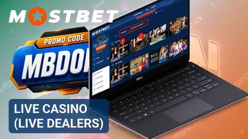 Live casino tables with real dealers on Mostbet