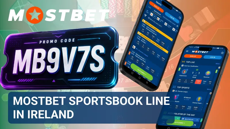 MostBet sportsbook interface displaying sports categories, betting markets, and wager options for Irish players.